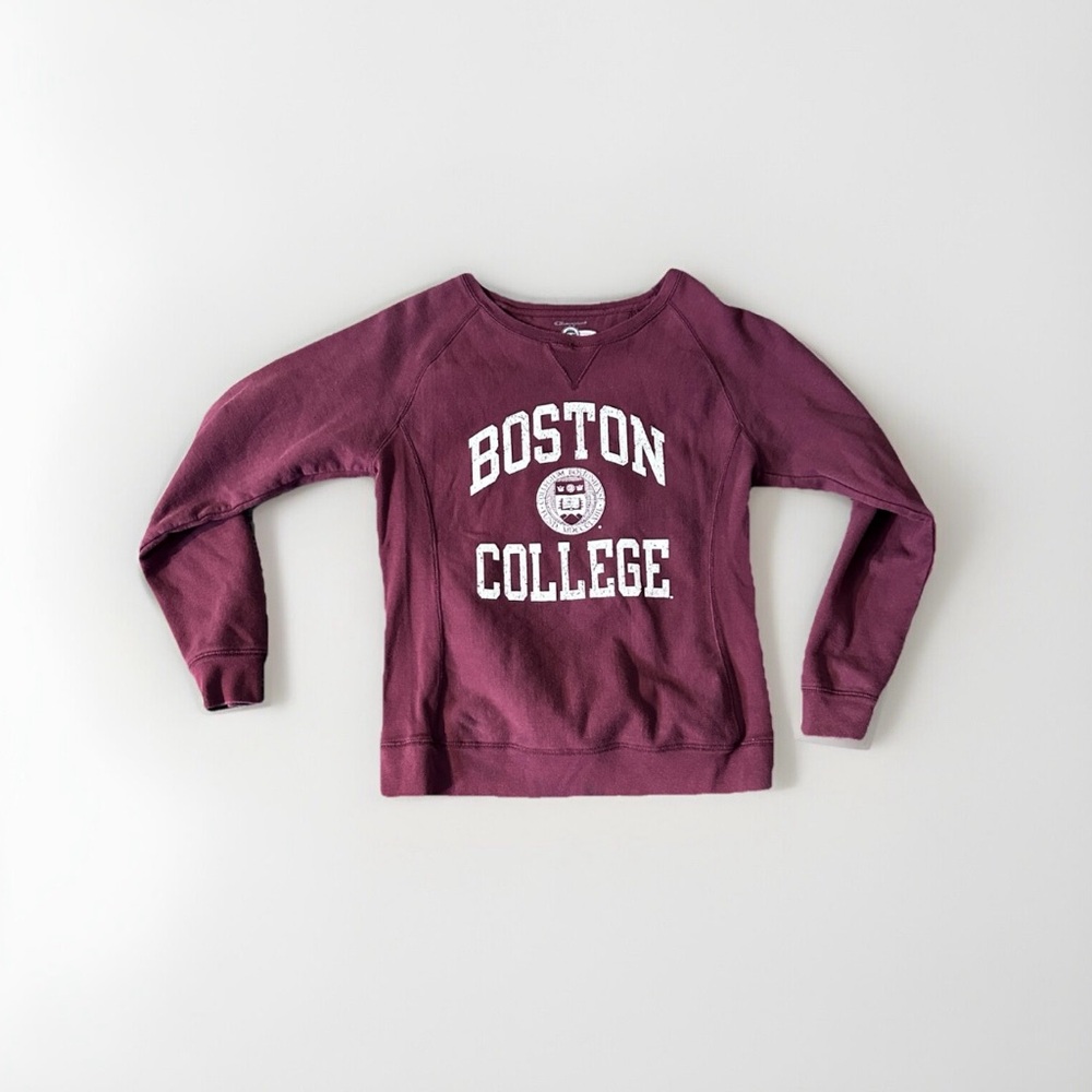Vintage Champion Reverse weave boston‎ college Maroon sweatshirt size Large 90s